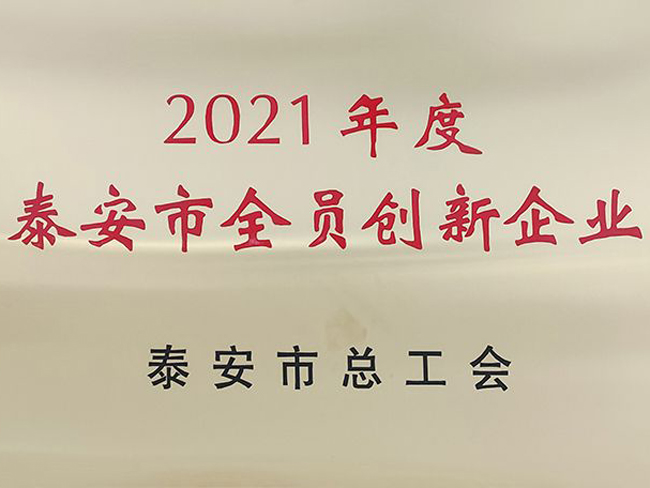 2021年度泰安市全員創(chuàng)新企業(yè)